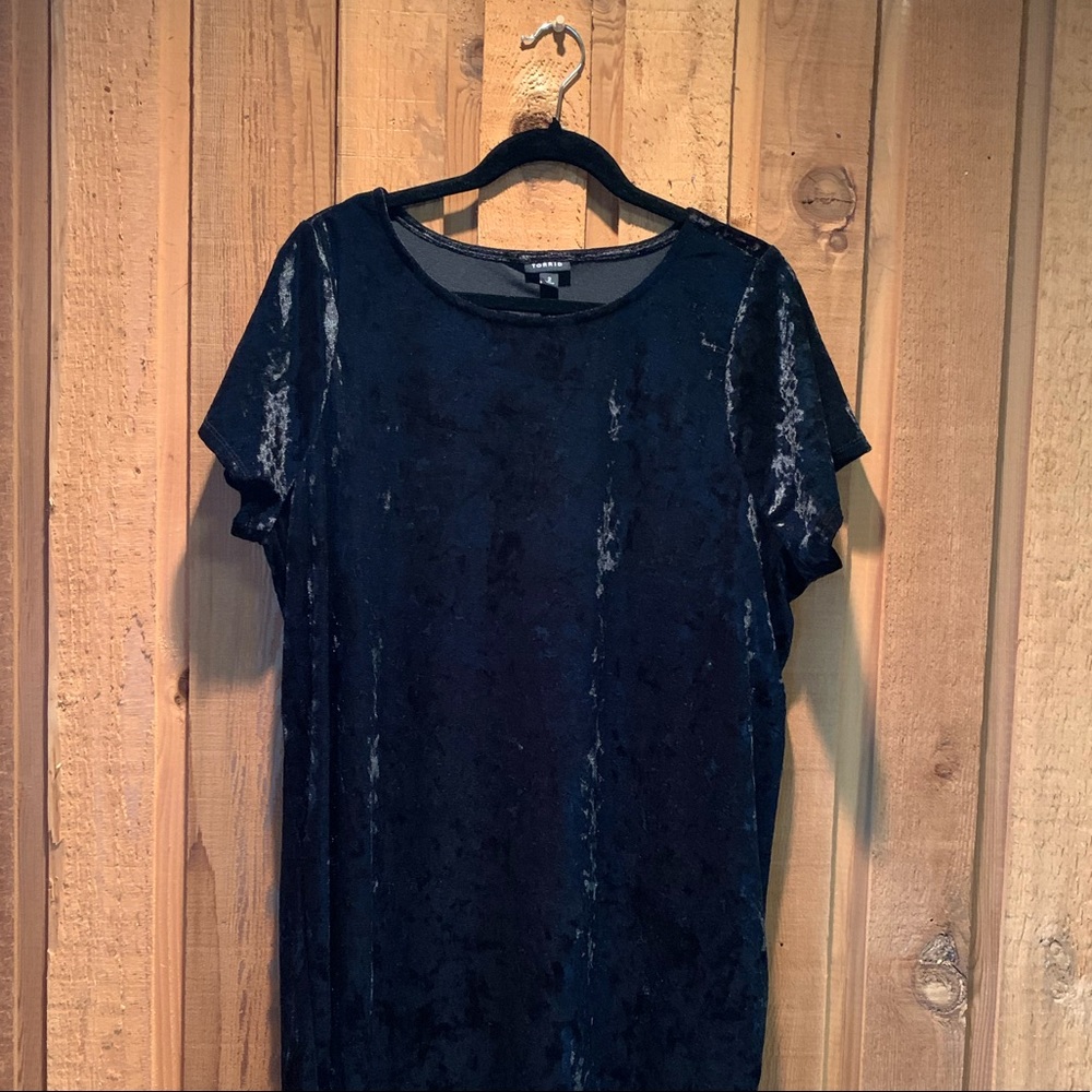Plus Size Black Velvet T Shirt Dress Torrid